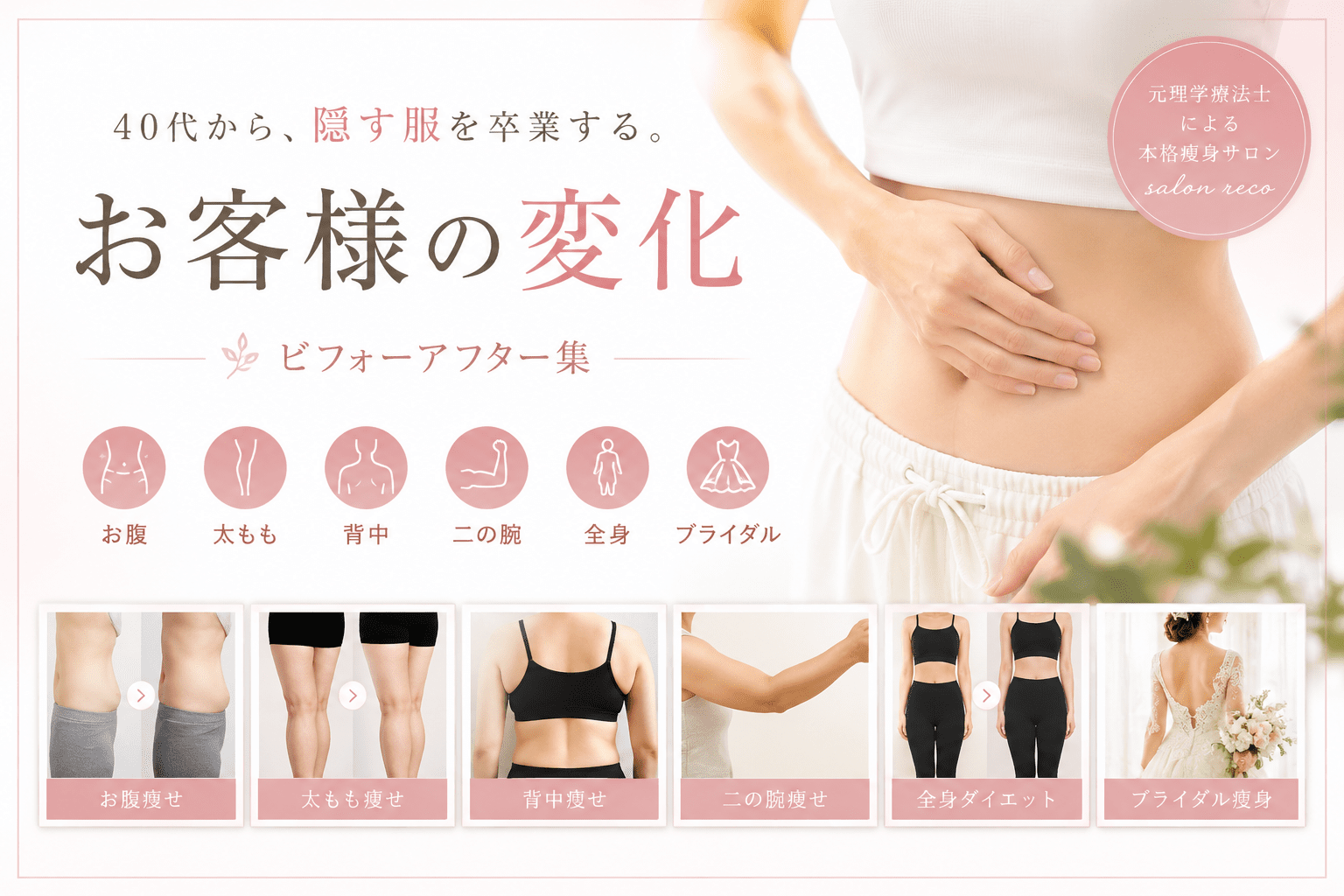 佐賀県みやき町｜40代からの本格痩身サロン reco｜佐賀県みやき町
